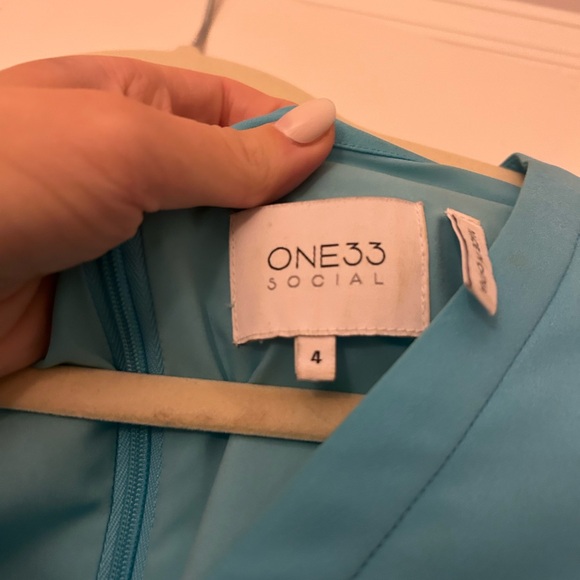 One 33 Social Mini Dress Blue - Picture 3 of 5